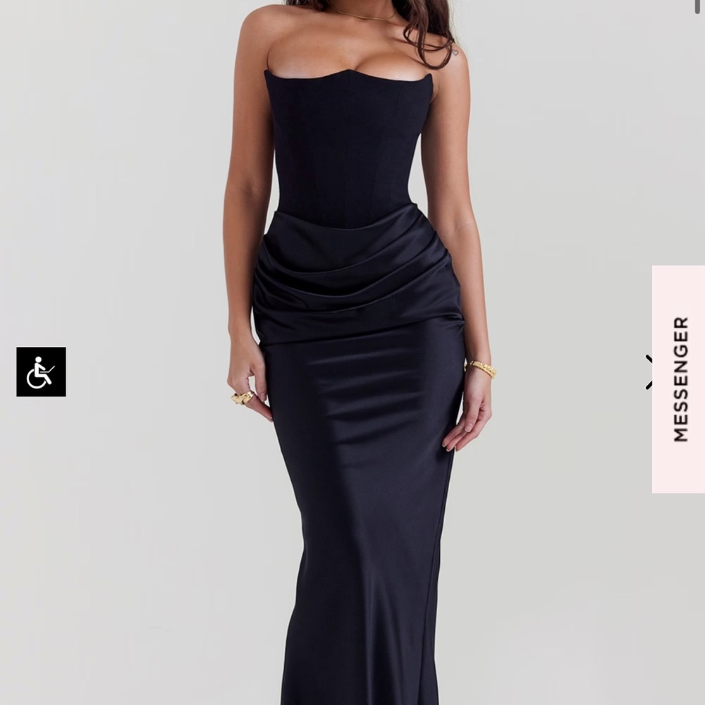 COPY - COPY - PERSEPHONE - black strapless corset dress